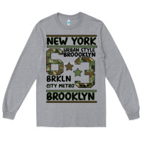 Heather Grey Newyork Brooklyn Long Sleeve Tee - Bettercallsaul