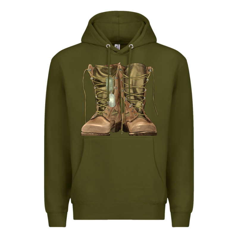Soldier Boots Premium Hoodie by RanaPortraitStore | Teevron