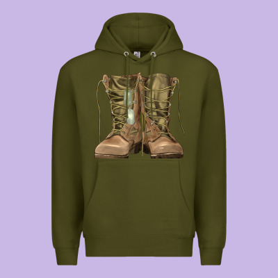 Soldier Boots Premium Hoodie Designed By Ranaportraitstore