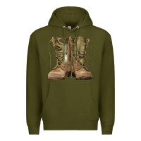 Army Green soldier boots Premium Hoodie - RanaPortraitStore
