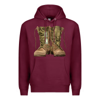 Burgundy soldier boots Premium Hoodie - RanaPortraitStore