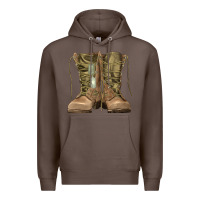Coffee soldier boots Premium Hoodie - RanaPortraitStore