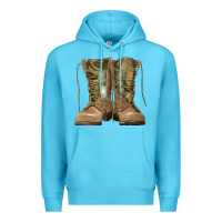 Ocean Blue soldier boots Premium Hoodie - RanaPortraitStore