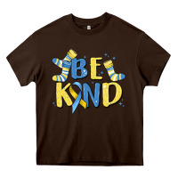 Chocolate Brown be kind Heavy Core Tee - MaliasSmallBusiness