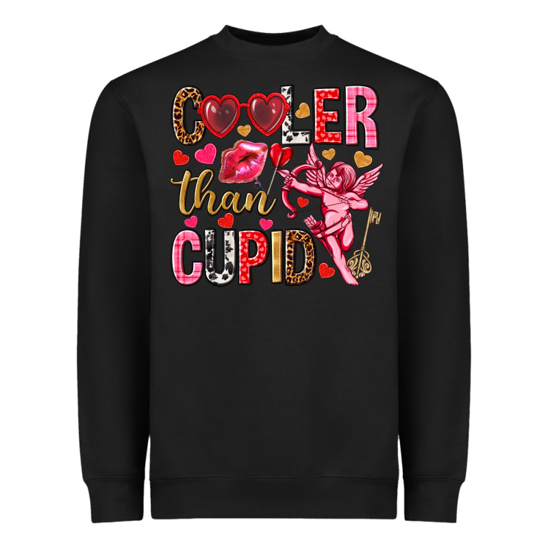 Cooler Than Cupid Valentine's Day Heavyweight Sweatshirt by HowdyJamesFarm | Teevron