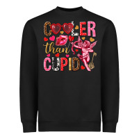Black Cooler than Cupid Valentine's Day Heavyweight Sweatshirt - HowdyJamesFarm
