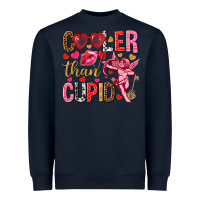 Navy Cooler than Cupid Valentine's Day Heavyweight Sweatshirt - HowdyJamesFarm