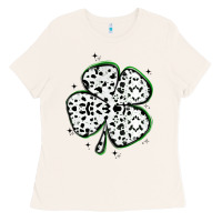 Bone four leaf clover dalmatian print grunge Ladies Tee - MaliasSmallBusiness