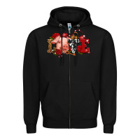 Black love with pig olivia Zipper Hoodie - OliviaCreatesArt