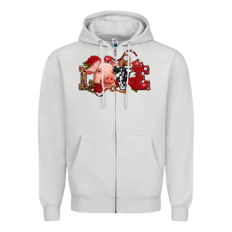 Love With Pig Olivia Zipper Hoodie by OliviaCreatesArt | Teevron
