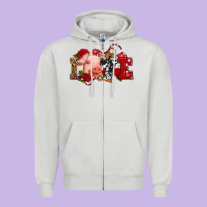 Love With Pig Olivia Zipper Hoodie Designed By Oliviacreatesart