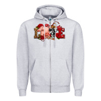 Heather Grey love with pig olivia Zipper Hoodie - OliviaCreatesArt