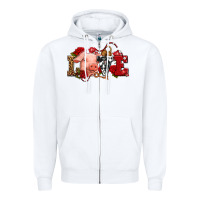 White love with pig olivia Zipper Hoodie - OliviaCreatesArt