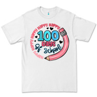 White happy 100 days of school Premium Tee - MaliasSmallBusiness