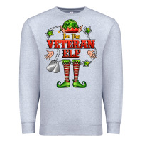 Heather Grey im the veteran elf Premium Sweatshirt - FaDigitalArtStudio