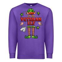 Purple im the veteran elf Premium Sweatshirt - FaDigitalArtStudio