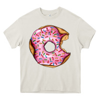 Cream pink strawberry donut Heavy Core Tee - AdoDesignShop