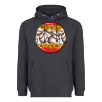 Smoke baseball with sunflower round earrings Heavyweight Hoodie - BundleAndBundleShop