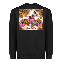 Black happy fall y'all cowgirl Heavyweight Sweatshirt - TumblerDesignByShophia