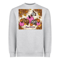 Heather Grey happy fall y'all cowgirl Heavyweight Sweatshirt - TumblerDesignByShophia