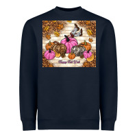Navy happy fall y'all cowgirl Heavyweight Sweatshirt - TumblerDesignByShophia