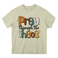 Mossy pray throthe chaos Heavy Core Tee - MaliasSmallBusiness