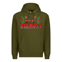 Army Green Too busy being hermosa Premium Hoodie - FaDigitalArtStudio