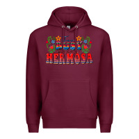 Burgundy Too busy being hermosa Premium Hoodie - FaDigitalArtStudio