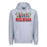 Heather Grey Too busy being hermosa Premium Hoodie - FaDigitalArtStudio