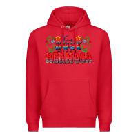 Red Too busy being hermosa Premium Hoodie - FaDigitalArtStudio