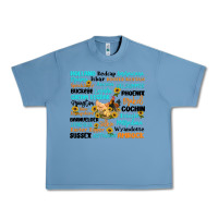 Pebble Blue chicken typography Urban Heavy Tee - Artiststas