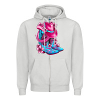 Dove Grey valentine cowboy boots and hat olivia Zipper Hoodie - OliviaCreatesArt