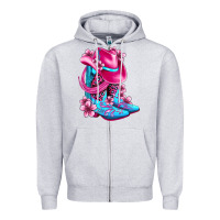 Heather Grey valentine cowboy boots and hat olivia Zipper Hoodie - OliviaCreatesArt
