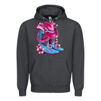 Smoke valentine cowboy boots and hat olivia Zipper Hoodie - OliviaCreatesArt