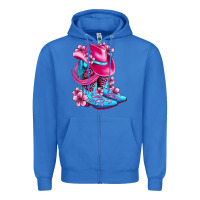 True Royal valentine cowboy boots and hat olivia Zipper Hoodie - OliviaCreatesArt