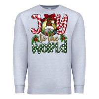 Heather Grey joy to the world Premium Sweatshirt - BundleAndBundleShop