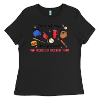 Black i'm a hot mess,always stressed,and proudly a baseb Ladies Tee - MaliasSmallBusiness