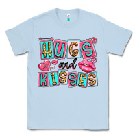 Dusty Blue hugs and kisses Classic Tee - LillyAllenDesigns