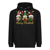 Black Merry Christmas Gnomes Heavyweight Hoodie - BundleAndBundleShop