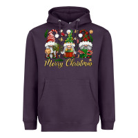 Plum Merry Christmas Gnomes Heavyweight Hoodie - BundleAndBundleShop
