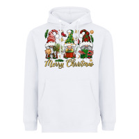 White Merry Christmas Gnomes Heavyweight Hoodie - BundleAndBundleShop