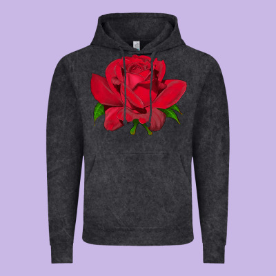 Oklahoma Rose Illustrations Vintage Hoodie Designed By Lillyallendesigns