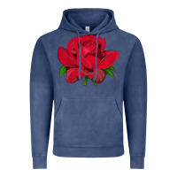 Vintage Denim Oklahoma Rose Illustrations Vintage Hoodie - LillyAllenDesigns