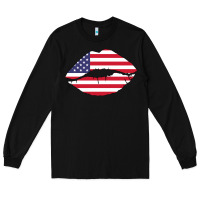 Black American lip Long Sleeve Tee - Bettercallsaul