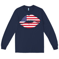 Navy American lip Long Sleeve Tee - Bettercallsaul