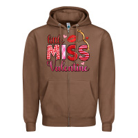 Chestnut little miss valentine Zipper Hoodie - OliviaCreatesArt