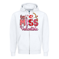 White little miss valentine Zipper Hoodie - OliviaCreatesArt