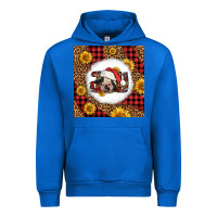 Cobalt joy christmas cow Urban Hoodie - LillyAllenDesigns