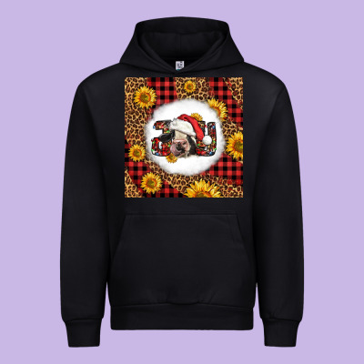 Joy Christmas Cow Urban Hoodie Designed By Lillyallendesigns