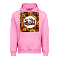 Fuchsia Pink joy christmas cow Urban Hoodie - LillyAllenDesigns